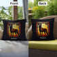 Belgian Malinois (Red Sable) Indoor/Outdoor Pillow - Personalized Stained Glass Dog Tribute & Comfort Gift