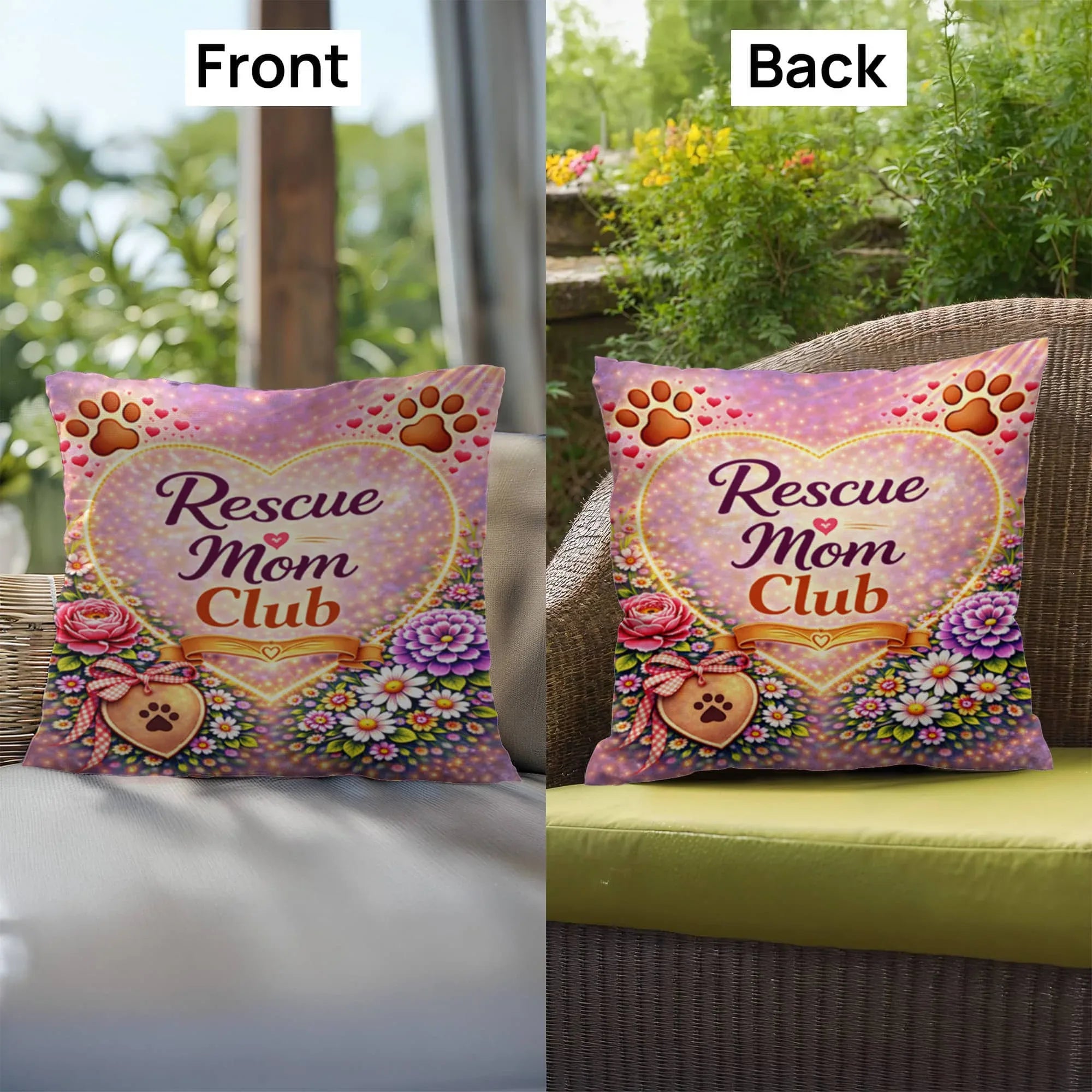 Shop our premium rescue mom club throw pillow from MySisterIsASurvivor.