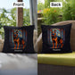 German Shepherd (Black and Red) Indoor/Outdoor Pillow - Personalized Stained Glass Dog Tribute & Comfort Gift