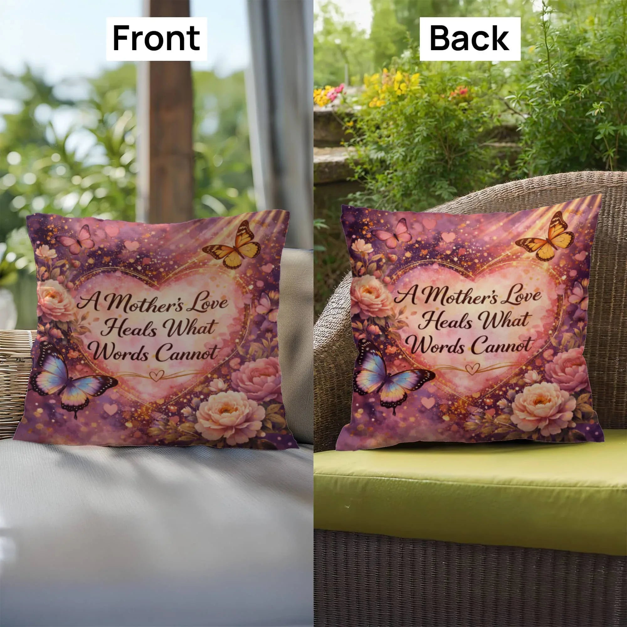 Shop our premium a mothers love heals what words cannot throw pillow from MySisterIsASurvivor.
