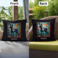 Belgian Malinois (Gray) Indoor/Outdoor Pillow - Personalized Stained Glass Dog Tribute & Comfort Gift