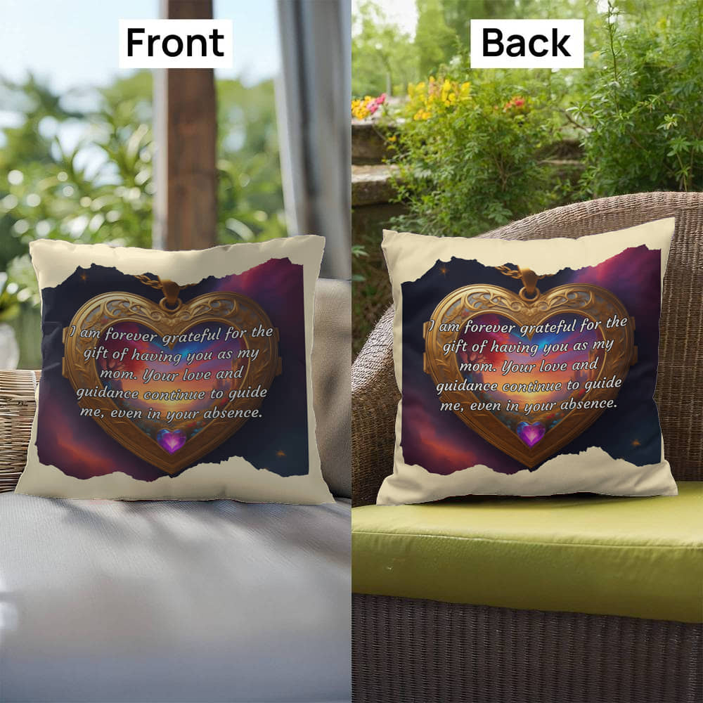 Love And Guidance: Mom’s Legacy Indoor/Outdoor Pillow - Memorial Gift, Grief Support, Tribute for Mother’s Day or Loss of Mom