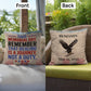 This Memorial Day, Let’s Remember personalized pillow for PTSD tribute, Memorial Day remembrance, and honoring veterans