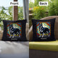 German Shepherd (Black and Silver) Indoor/Outdoor Pillow - Personalized Stained Glass Dog Tribute & Comfort Gift