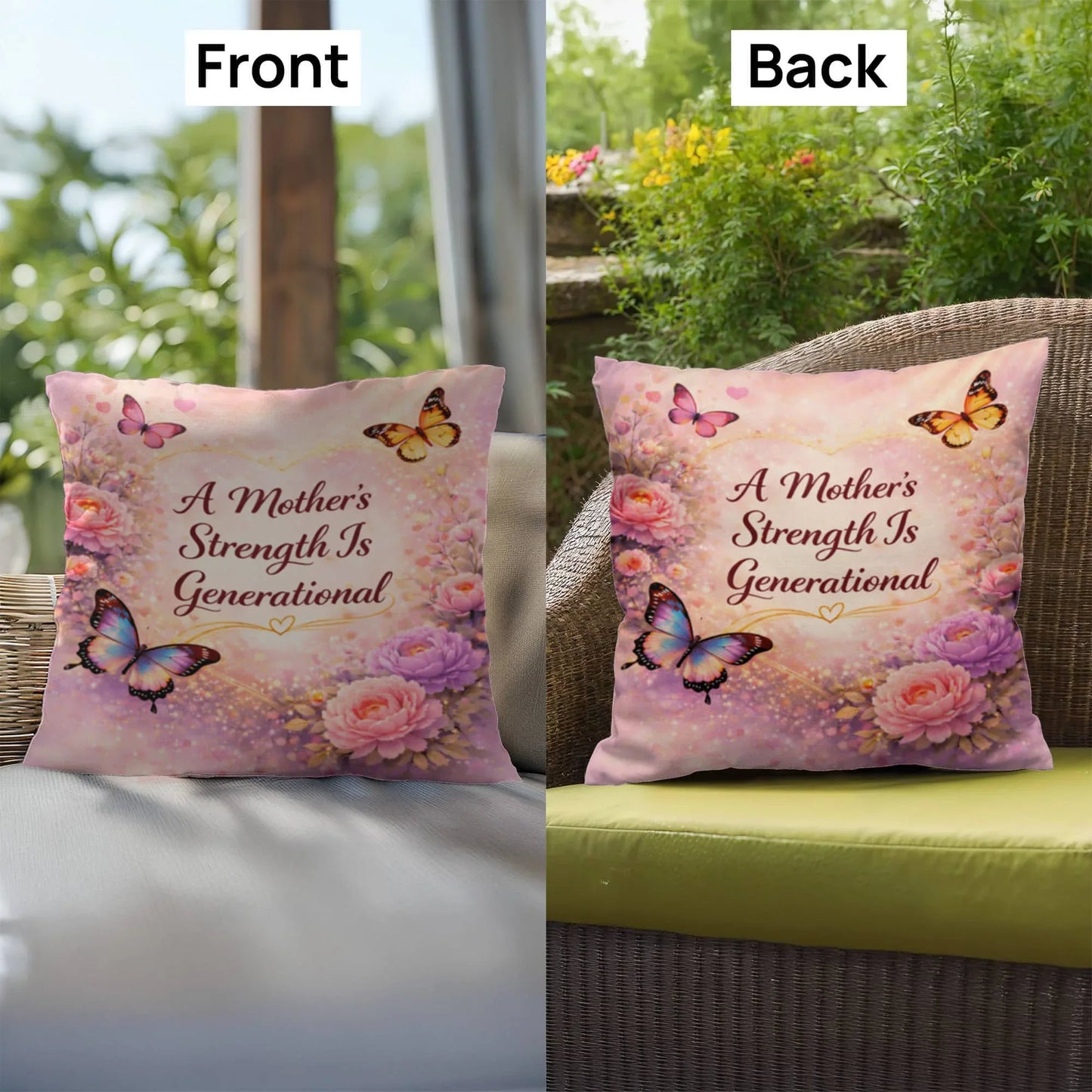 Shop our premium a mothers strength is generational throw pillow from MySisterIsASurvivor.