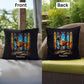 Belgian Malinois (Mahogany) Indoor/Outdoor Pillow - Personalized Stained Glass Dog Tribute & Comfort Gift