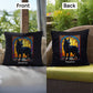 German Shepherd (Black) Indoor/Outdoor Pillow - Personalized Stained Glass Dog Tribute & Comfort Gift