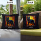 German Shepherd (Black and Red) Indoor/Outdoor Pillow - Personalized Stained Glass Dog Tribute & Comfort Gift