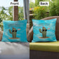 "Current Status: Thriving (Sort Of)" indoor/outdoor pillow, mental health support cushion for anxiety relief and relaxation.