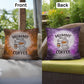 Halloween indoor/outdoor pillow with “Mummy Needs Coffee” for spooky humor and décor