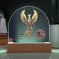 Courage Under Fire Motivational Firefighter Acrylic Dome Sign