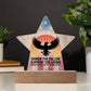 Honor The Fallen, Support The Living: Printed Star 7" Acrylic Plaque: Honoring Heroes & Promoting Mental Health Awareness