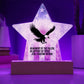In Memory Of The Fallen: Printed Star 7" Acrylic Plaque: Honoring Heroes & Promoting Mental Health Awareness
