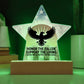 Honor The Fallen, Support The Living: Printed Star 7" Acrylic Plaque: Honoring Heroes & Promoting Mental Health Awareness