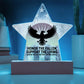 Honor The Fallen, Support The Living: Printed Star 7" Acrylic Plaque: Honoring Heroes & Promoting Mental Health Awareness