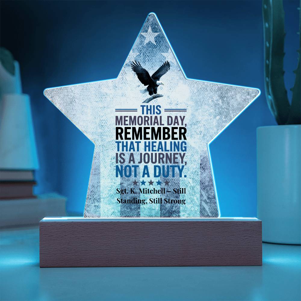 This Memorial Day, Let's Remember Star Plaque, Custom Veteran Tribute & PTSD Support - MySisterIsASurvivor