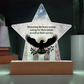 Honoring The Brave: Printed Star 7" Acrylic Plaque: Honoring Heroes & Promoting Mental Health Awareness