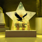 In Memory Of The Fallen: Printed Star 7" Acrylic Plaque: Honoring Heroes & Promoting Mental Health Awareness