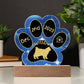 7" Acrylic Paw Print Plaque - Kurilian Bobtail Cat Personalized Gotcha Day Gift