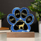 Sphynx cat personalized 7 inch Gotcha Day paw print acrylic plaque