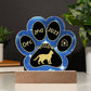 Suphalak cat 7 inch acrylic Gotcha Day plaque with custom paw print