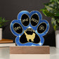 Siberian cat 7 inch acrylic Gotcha Day plaque with custom paw print