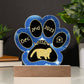 7" Acrylic Paw Print Plaque - Exotic Shorthair Cat Custom Gotcha Day Keepsake