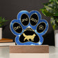 Turkish Van cat 7 inch Gotcha Day plaque with custom paw print acrylic