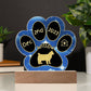 Pixiebob cat 7" acrylic Gotcha Day paw print plaque custom keepsake