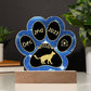 7" Acrylic Paw Print Plaque - Javanese Cat Personalized Gotcha Day Keepsake