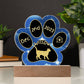 Sam Sawet cat 7 inch Gotcha Day plaque with custom acrylic paw print