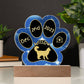Turkish Angora cat 7 inch personalized Gotcha Day paw print acrylic plaque