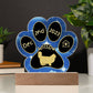 Ragdoll cat 7 inch acrylic Gotcha Day paw print plaque custom