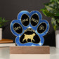 7" Acrylic Paw Print Plaque - Korean Bobtail Cat Personalized Gotcha Day Keepsake