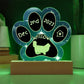 Ragdoll cat 7 inch acrylic Gotcha Day paw print plaque custom