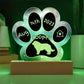 Great Pyrenees - Personalized Dog Gotcha Day 7" Acrylic Paw Print Plaque