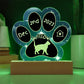 German Rex cat personalized 7" acrylic Gotcha Day paw print plaque