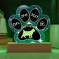 7" Acrylic Paw Print Plaque - Highlander Cat Custom Gotcha Day Gift