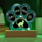 Oregon Rex cat 7 inch custom Gotcha Day paw print acrylic keepsake