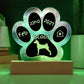 Basenji - Personalized Dog Gotcha Day 7" Acrylic Paw Print Plaque