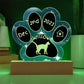 Sokoke cat 7 inch personalized Gotcha Day paw print acrylic plaque