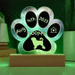 Portuguese Water Dog - Personalized Dog Gotcha Day 7" Acrylic Paw Print Plaque