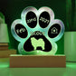 Chow Chow - Personalized Dog Gotcha Day 7" Acrylic Paw Print Plaque