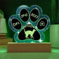 7" Acrylic Paw Print Plaque - Lykoi Cat Custom Gotcha Day Gift Keepsake