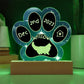 Persian cat 7 inch Gotcha Day plaque with custom acrylic paw print