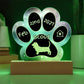 Basset Hound - Personalized Dog Gotcha Day 7" Acrylic Paw Print Plaque