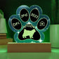 7" Acrylic Paw Print Plaque - Kurilian Bobtail Cat Personalized Gotcha Day Gift