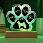 Tibetan Terrier - Personalized Dog Gotcha Day 7" Acrylic Paw Print Plaque