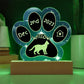 Suphalak cat 7 inch acrylic Gotcha Day plaque with custom paw print