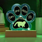 7" Acrylic Paw Print Plaque - Exotic Shorthair Cat Custom Gotcha Day Keepsake